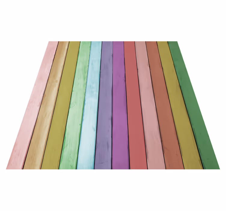 Entrance hall vinyl rug light wood plank design - TenStickers