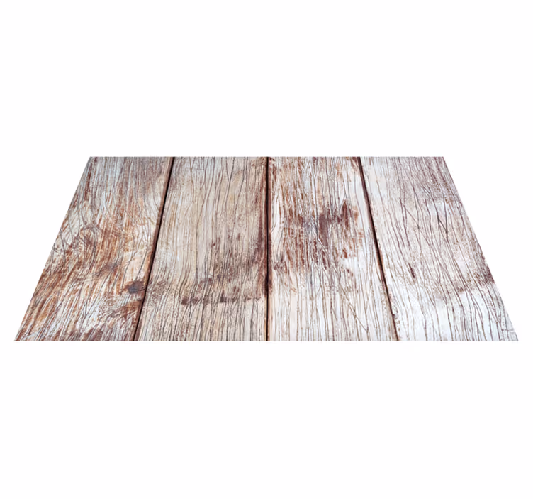 Entrance hall vinyl rug in light brown wood look - TenStickers
