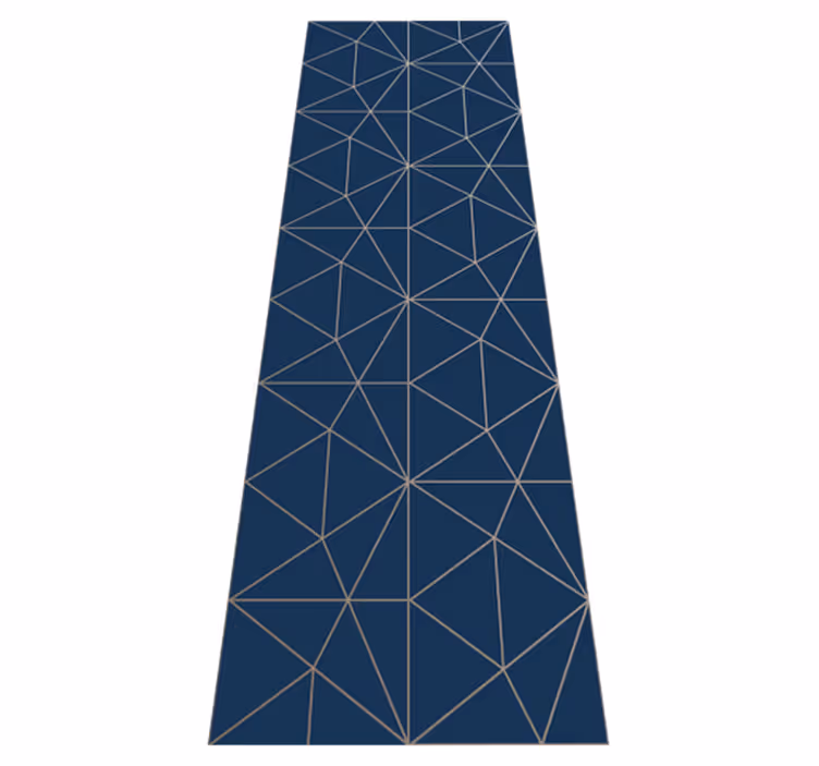 Living room vinyl rug geometric triangle prism - TenStickers