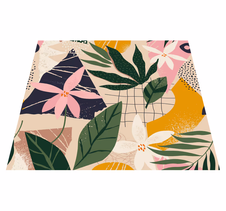 Living room vinyl rug a garden at home - TenStickers