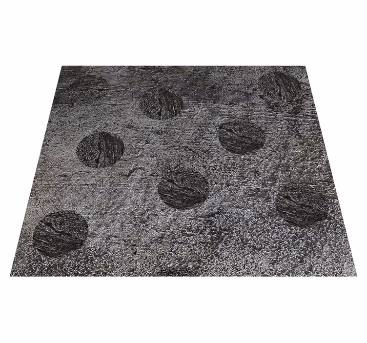 Gray vinyl rug with abstract circular designs - TenStickers