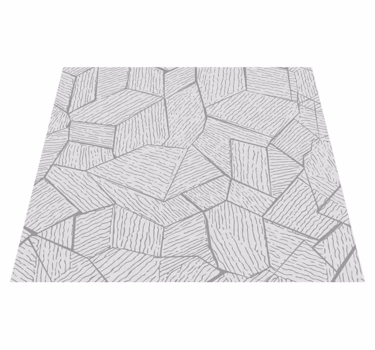 Gray vinyl rug with african textile design - TenStickers