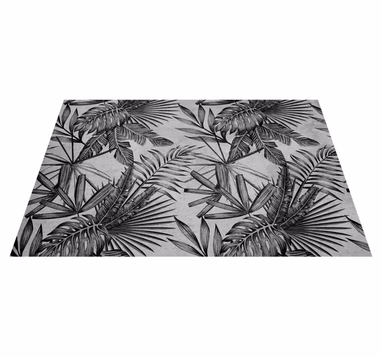 Gray vinyl rug concrete planters - TenStickers