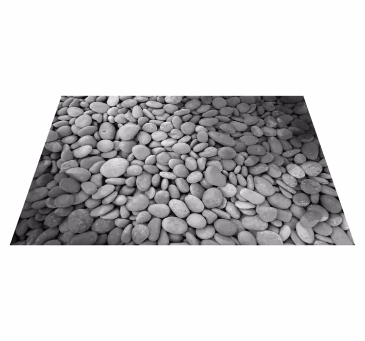Gray vinyl rug grey stones - TenStickers