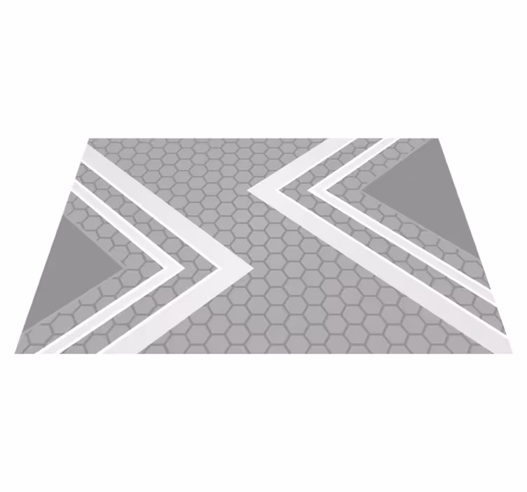 Gray vinyl rug with mesmerizing gray lines - TenStickers