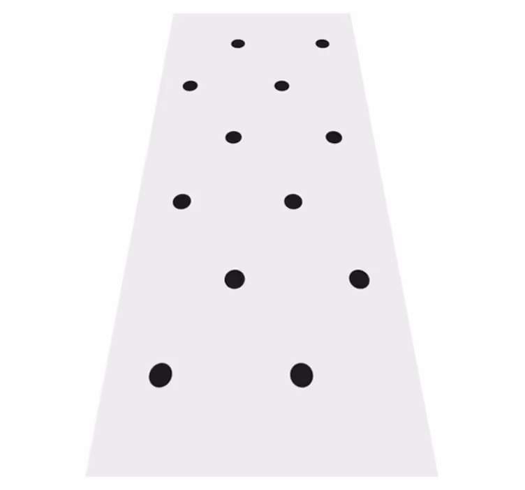 Hallway vinyl rug in nordic style black dots - TenStickers