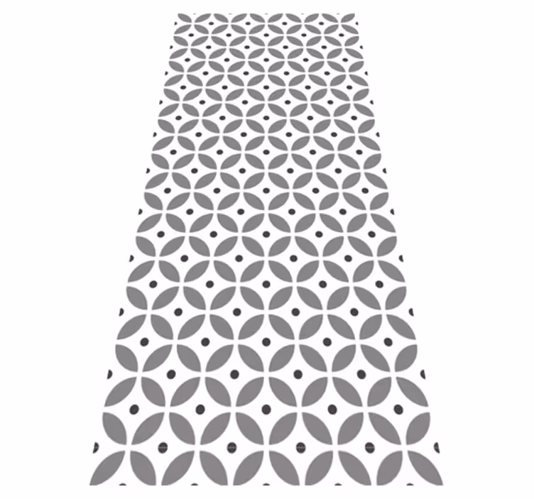 Hallway vinyl rug nordic style seamless circles - TenStickers