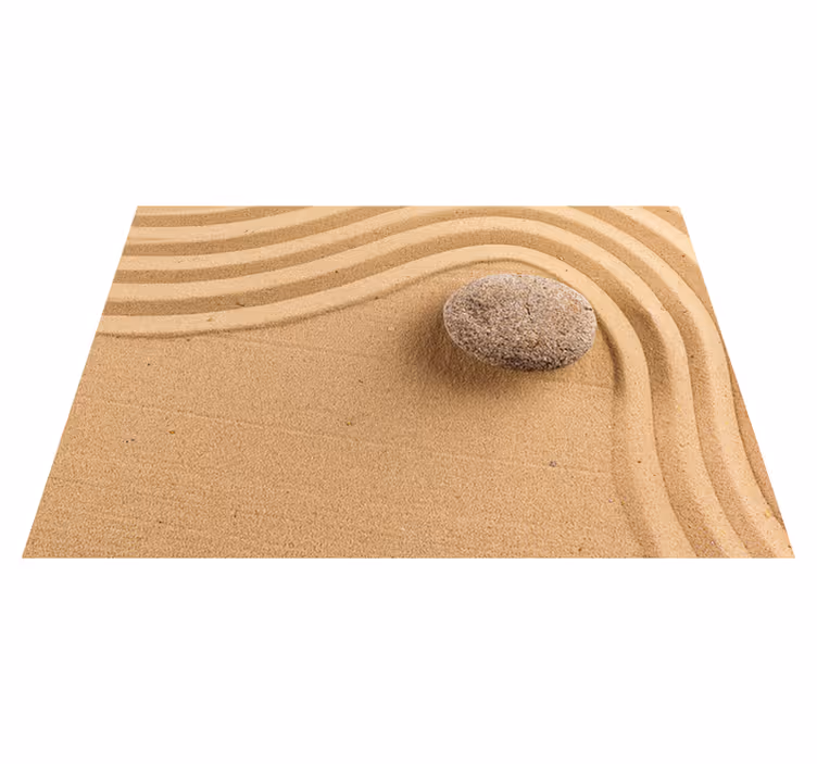 Beige vinyl rug textured zen sphere - TenStickers