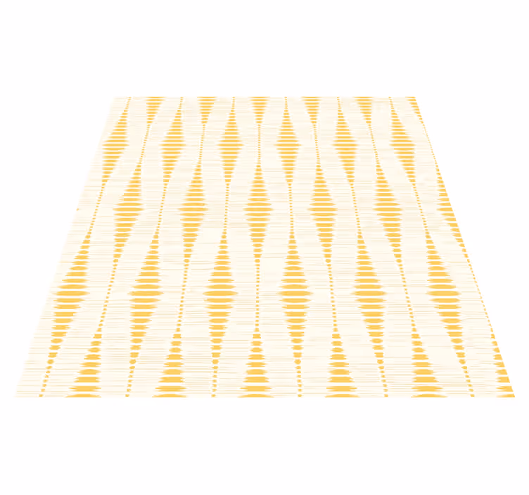 Yellow vinyl rug in vibrant rabaul ikat style - TenStickers