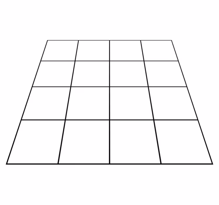 White vinyl rug with black and white fine lines - TenStickers