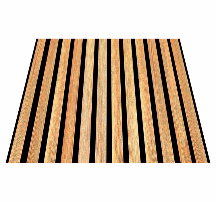 Brown vinyl rug with teak wood slats - TenStickers