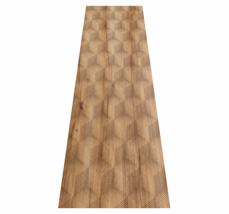 Brown vinyl rug in brown oak diamond pattern - TenStickers