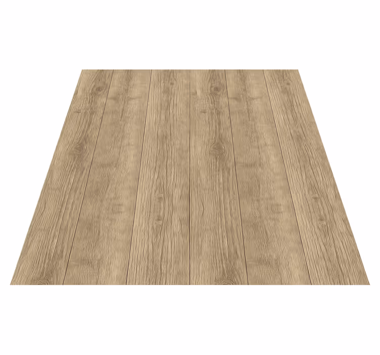 Brown vinyl rug in natural sanded oak vertical - TenStickers