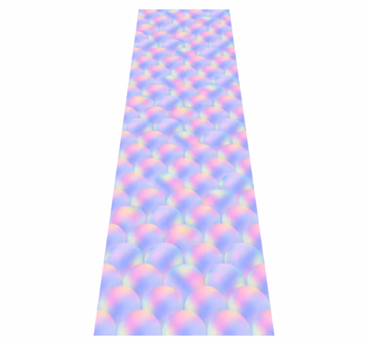 Purple vinyl rug with multicolor mermaid scales - TenStickers