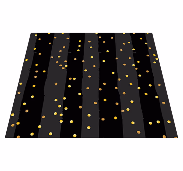Black vinyl rug striped dot collection - TenStickers