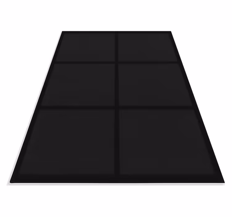 Black vinyl rug with modern block pattern - TenStickers