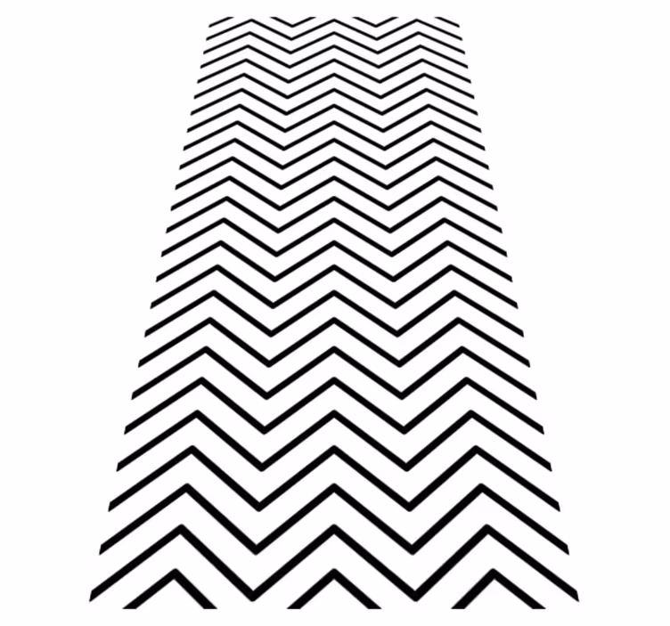 Black vinyl rug with assorted line patterns - TenStickers