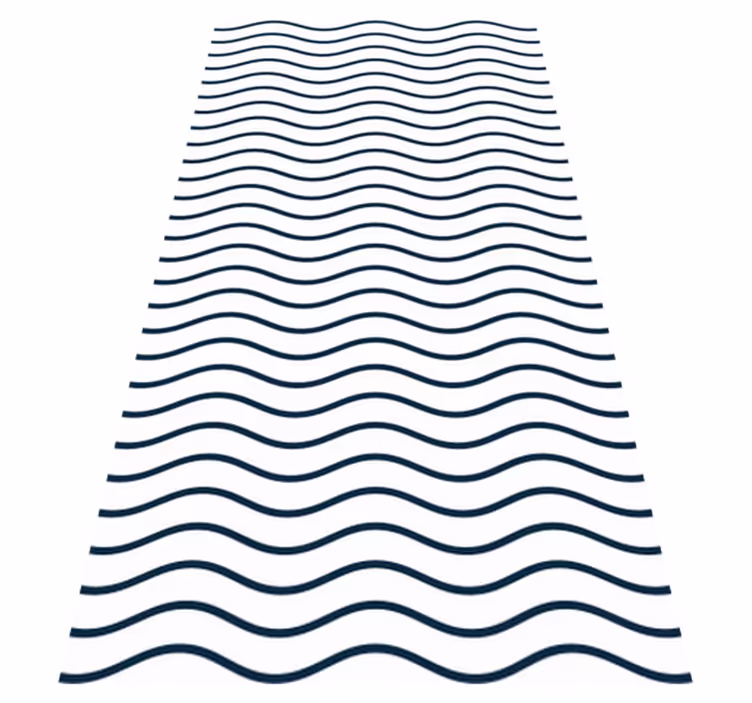 Black vinyl rug with simple lines design - TenStickers