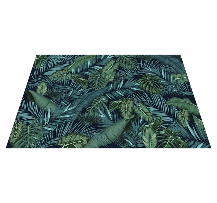 Green vinyl rug jungle wallpaper - TenStickers