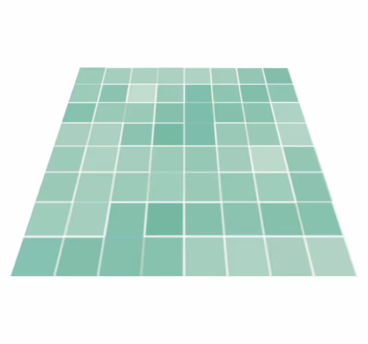 Green vinyl rug abstract square ceramic tile - TenStickers