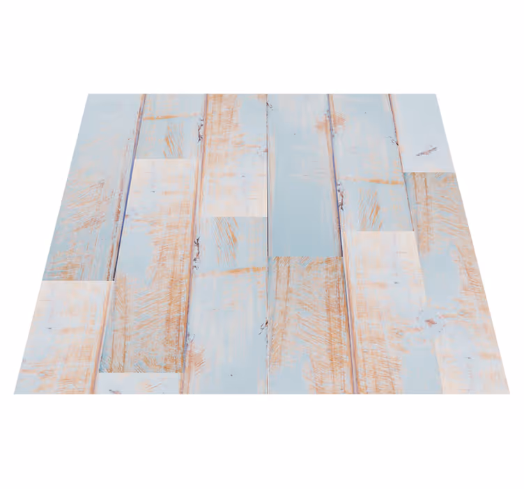 Outdoor vinyl rug with weathered wood look - TenStickers