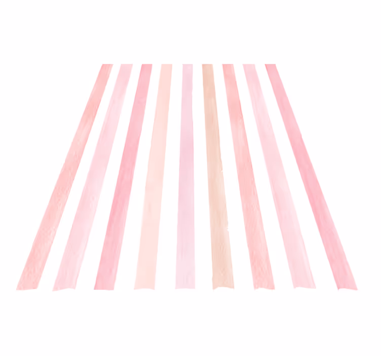 Outdoor vinyl rug with pink watercolor stripes - TenStickers