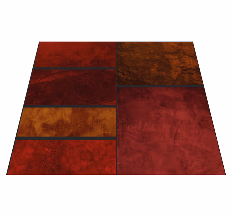 Outdoor vinyl rug textured patchwork style - TenStickers