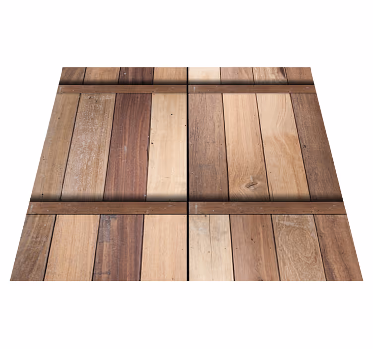 Outdoor vinyl rug in calming brown tones - TenStickers