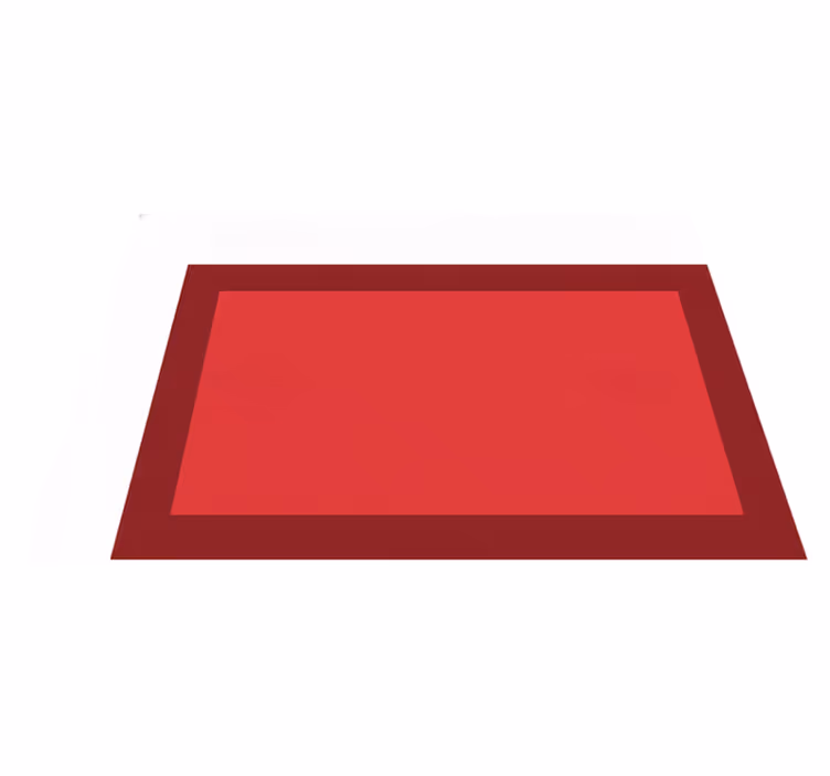 Red vinyl rug with dark red edges and light center - TenStickers