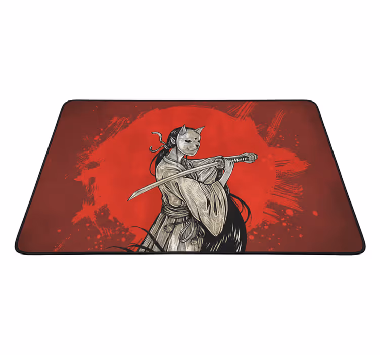 Red vinyl rug with anime design - TenStickers