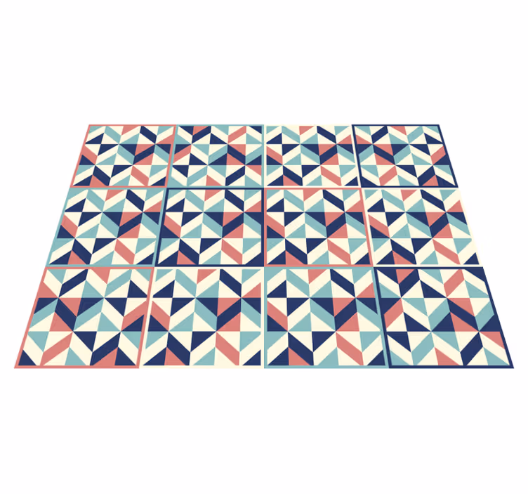 Geometric Patterned Surface geometric vinyl rug - TenStickers
