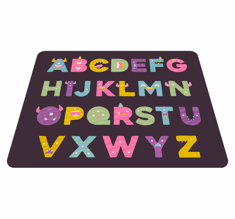 Alphabet Educational Design bedroom rug - TenStickers