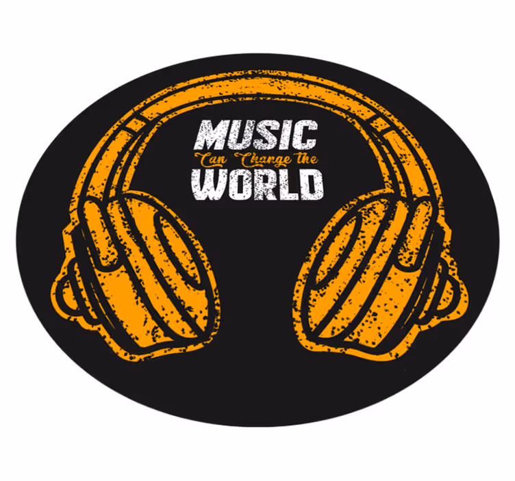 Vinyl rug music can change the world - TenStickers