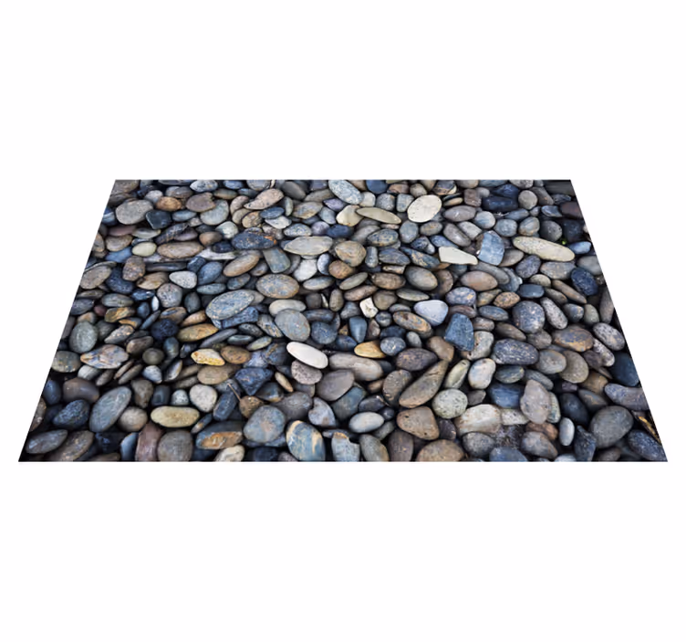Amazing round stones vinyl rug - TenStickers