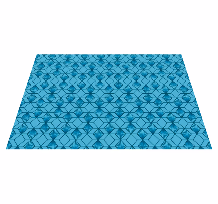 Geometric Pattern Display geometric vinyl rug - TenStickers