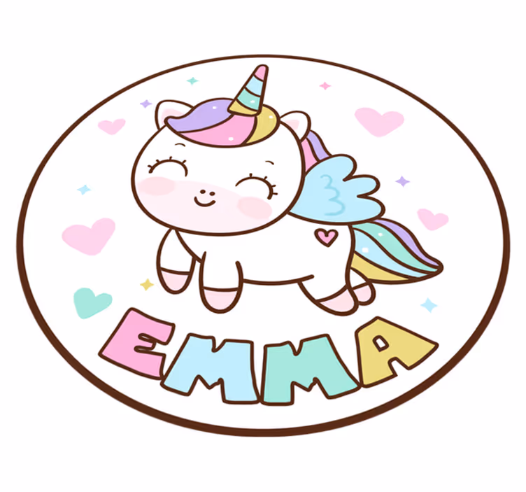 Customizable Unicorn custom vinyl rug - TenStickers