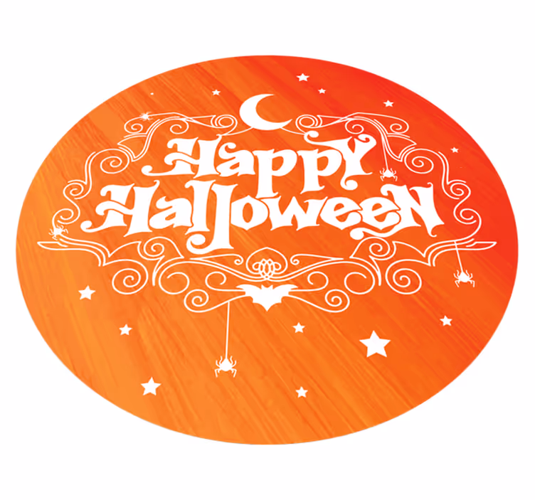 happy halloween entrance hall vinyl rug - TenStickers