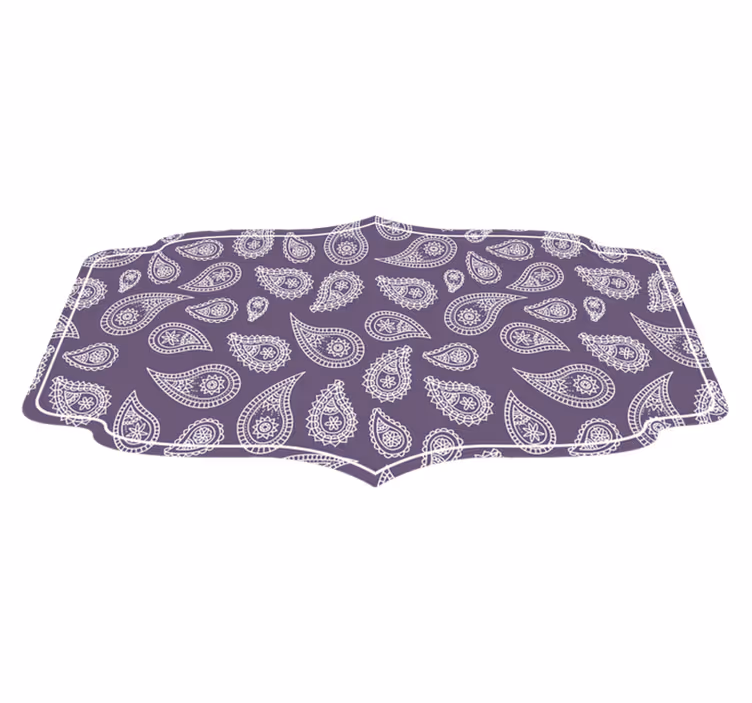 Paisley Mandala Motif mandala vinyl rug - TenStickers