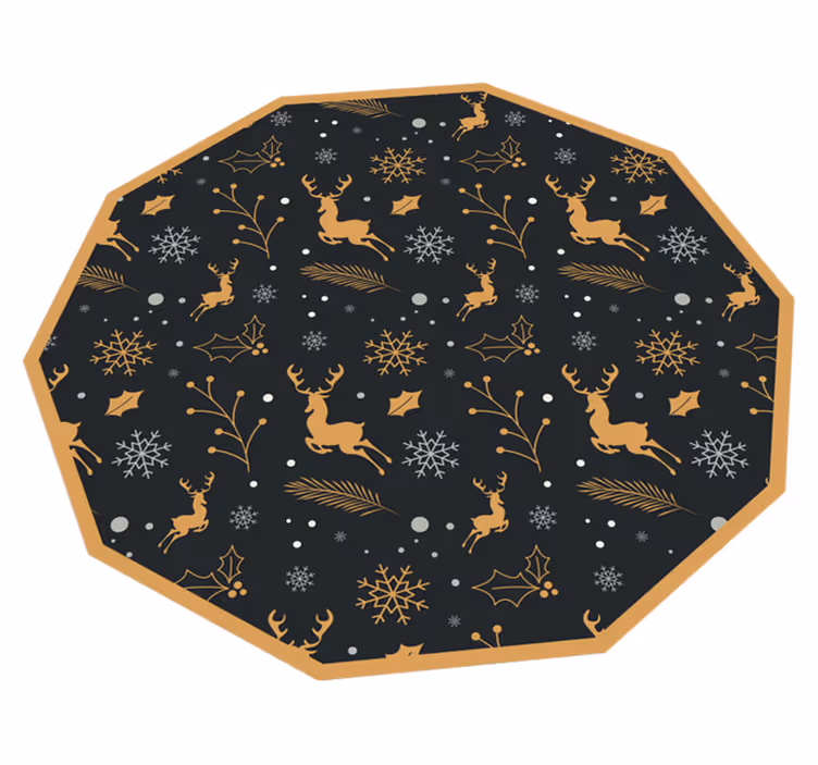 Merry Christmas composition living room rug - TenStickers