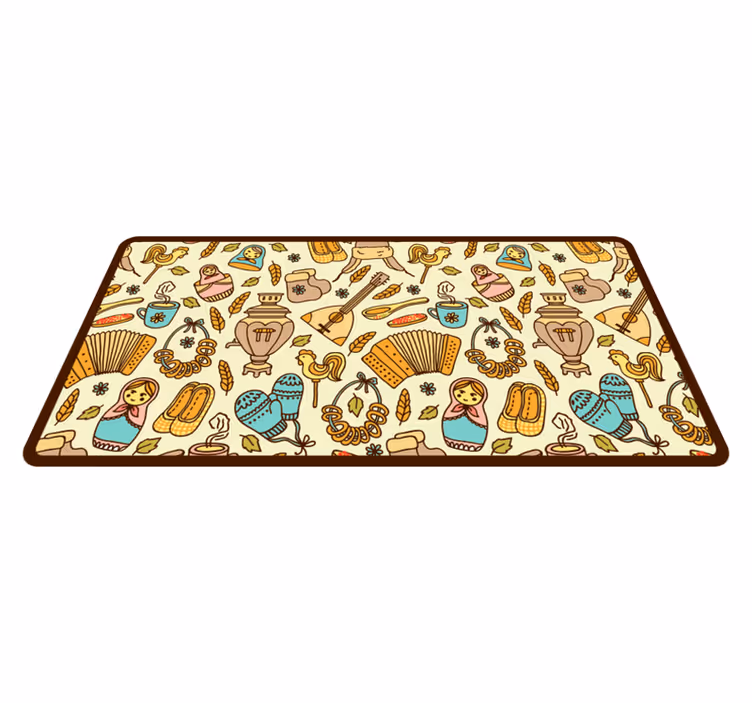 Russian elements pattern vintage rug - TenStickers