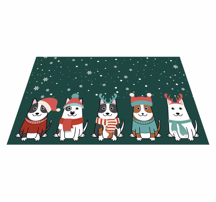 Christmas dogs christmas sticker - TenStickers