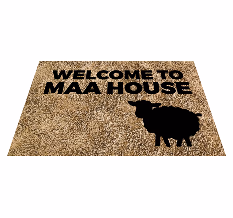 Welcome to maa house custom rug - TenStickers