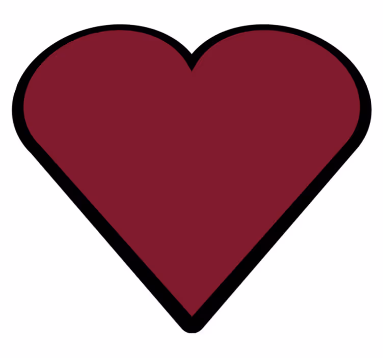 Simple heart shape bedroom vinyl rug - TenStickers