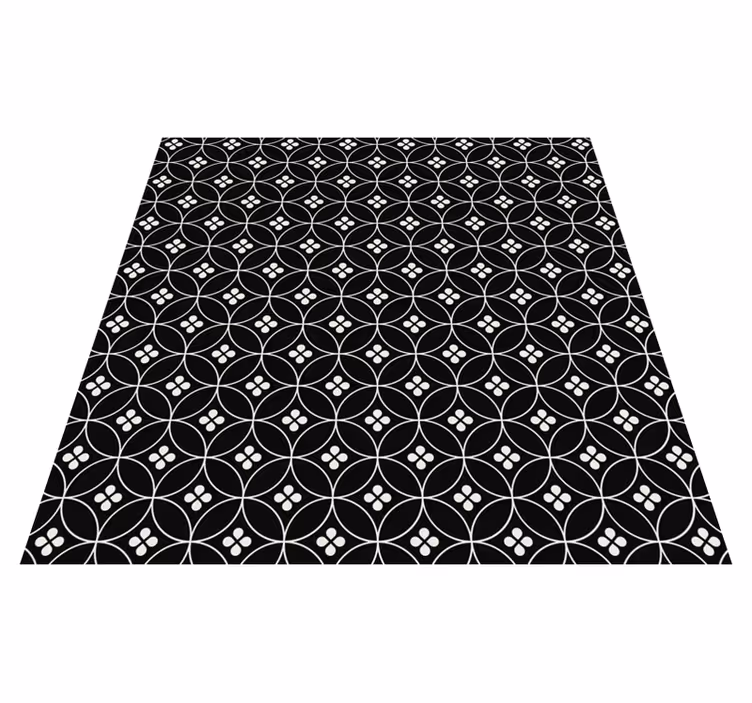 Geometric Circle Pattern geometric vinyl rug - TenStickers