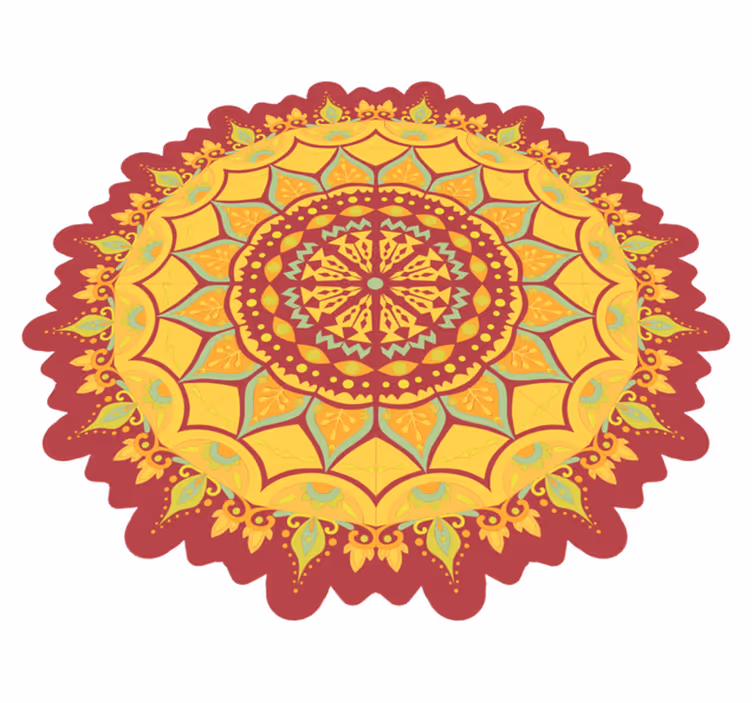 Mandala Floor Art mandala vinyl rug - TenStickers