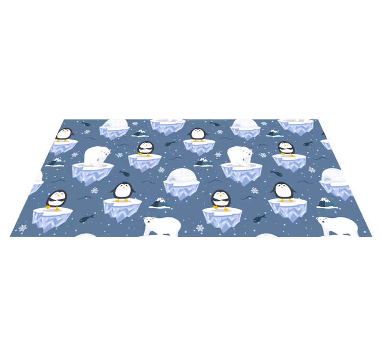 Polar Celebration animal vinyl rug - TenStickers