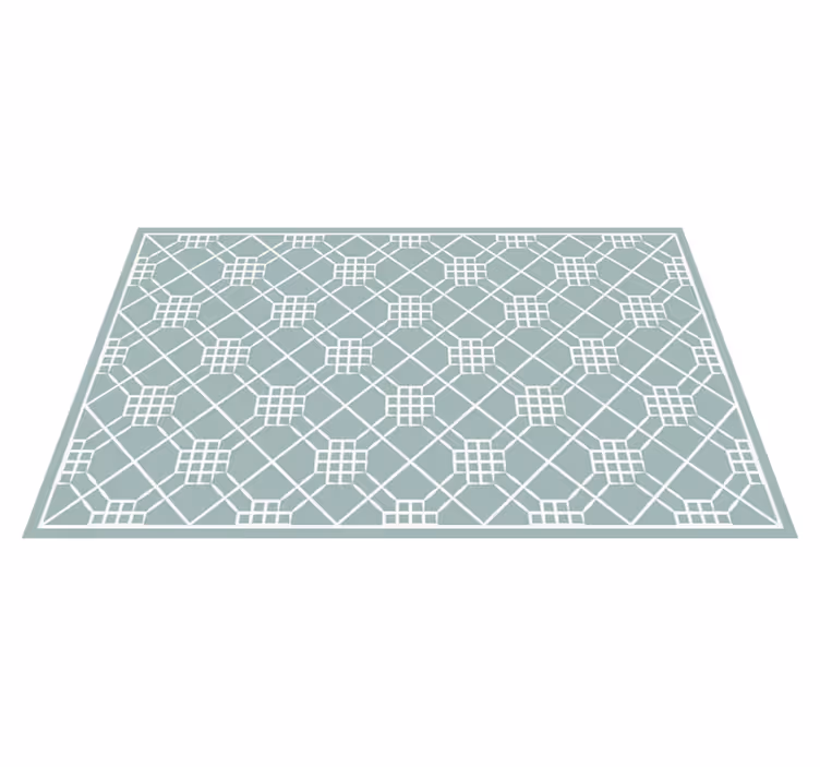 Geometric Tile Symmetry tile vinyl rug - TenStickers