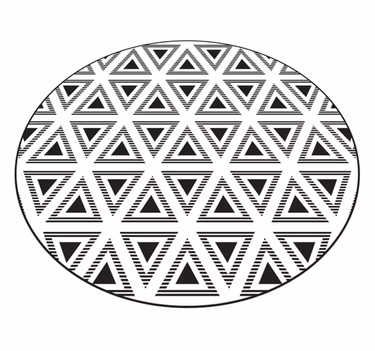 Geometric Triangular Composition geometric vinyl rug - TenStickers