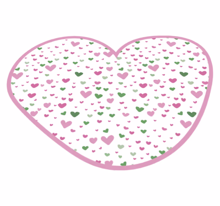 Heart Patterned Decor vinyl rug - TenStickers