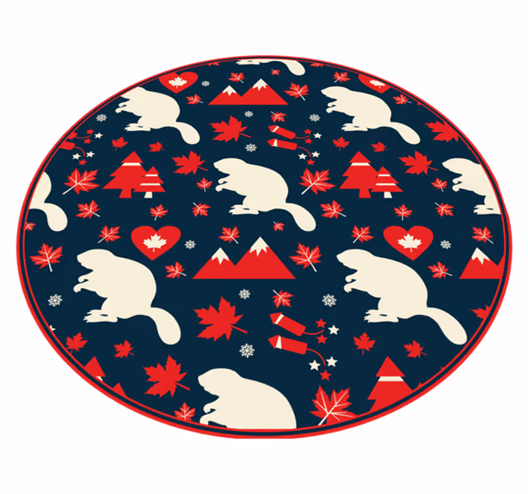 Festive Polar Pattern christmas vinyl rug - TenStickers